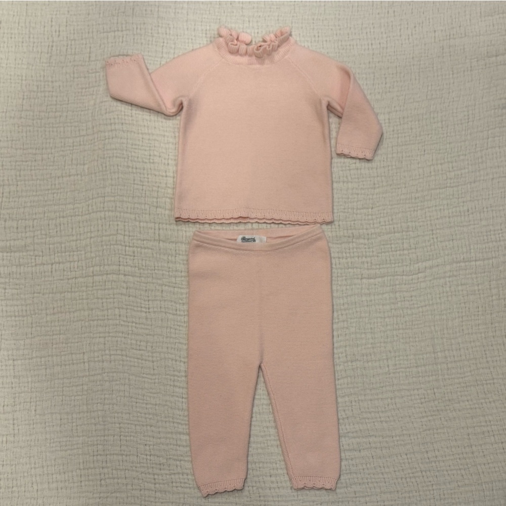 Bonpoint Soft Pink Knit Ensemble